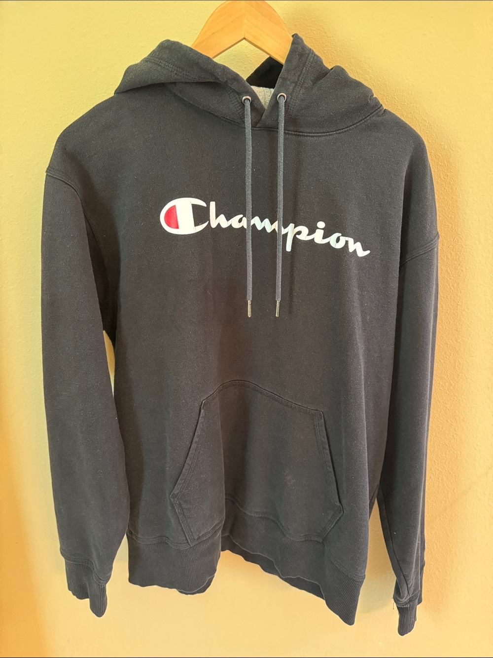 Men Black Champion Hoodie